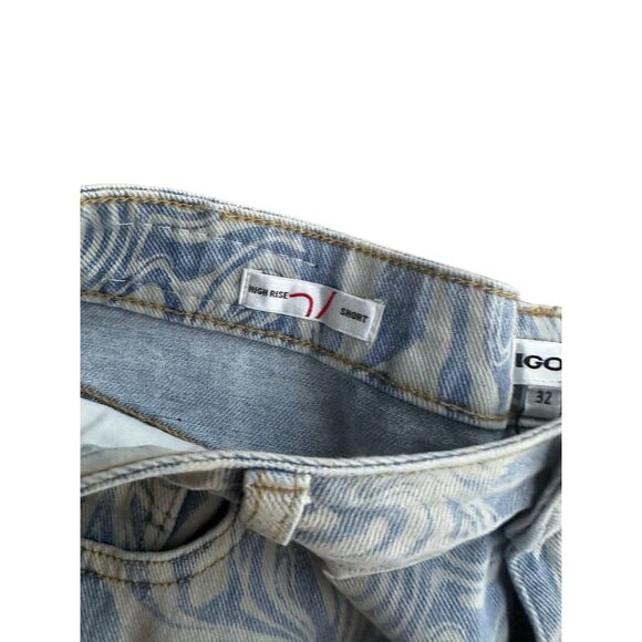 VIGOSS Women's Denim High Rise Swirl Jean Shorts Size 32 NEW - Picture 8 of 9